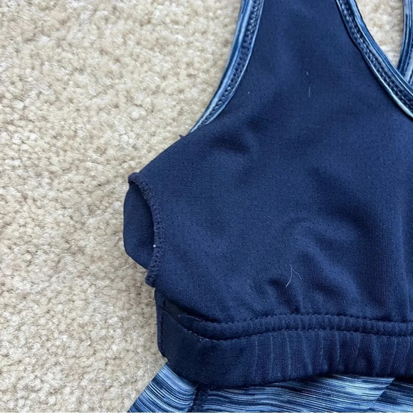 Kyodan Women’s Athletic Tank Top w/ Shelf Bra - S - EUC - Space Dye Navy Blue - Picture 9 of 11
